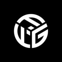 FFG letter logo design on black background. FFG creative initials letter logo concept. FFG letter design. vector