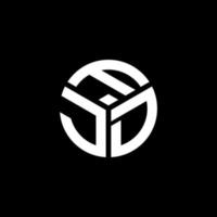 diseño de logotipo de letra fjd sobre fondo negro. concepto de logotipo de letra de iniciales creativas fjd. diseño de letras fjd. vector