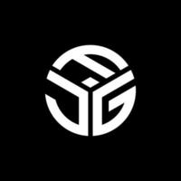 FJG letter logo design on black background. FJG creative initials letter logo concept. FJG letter design. vector