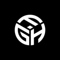 FGH letter logo design on black background. FGH creative initials letter logo concept. FGH letter design. vector