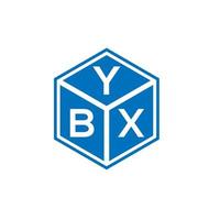 YBX letter logo design on white background. YBX creative initials letter logo concept. YBX letter design. vector