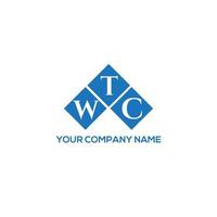 WTC letter logo design on white background. WTC creative initials letter logo concept. WTC letter design. vector