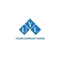 UYL letter logo design on white background. UYL creative initials letter logo concept. UYL letter design. vector