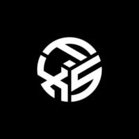 FXS letter logo design on black background. FXS creative initials letter logo concept. FXS letter design. vector