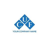 . CUF creative initials letter logo concept. CUF letter design.CUF letter logo design on white background. CUF creative initials letter logo concept. CUF letter design. vector