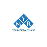 MYR letter logo design on white background. MYR creative initials letter logo concept. MYR letter design. vector