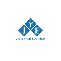 JYE letter logo design on white background. JYE creative initials letter logo concept. JYE letter design. vector