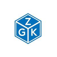 diseño de logotipo de letra zgk sobre fondo blanco. concepto de logotipo de letra inicial creativa zgk. diseño de letras zgk. vector