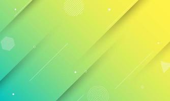 Abstract green gradient with dynamic shape background. vector
