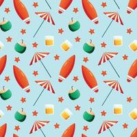 Summer seamless pattern. Repeat pattern. vector