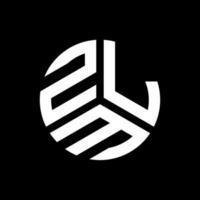 ZLM letter logo design on black background. ZLM creative initials letter logo concept. ZLM letter design. vector
