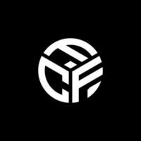 diseño del logotipo de la letra fcf sobre fondo negro. concepto de logotipo de letra de iniciales creativas fcf. diseño de letras fcf. vector