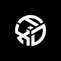 FXD letter logo design on black background. FXD creative initials letter logo concept. FXD letter design. vector