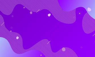 Abstract purple fluid with dynamic shape background. vector