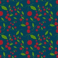 Abstract red cherry pattern background. Vector. vector