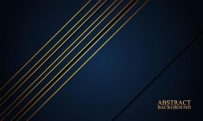 Abstract navy stripes and golden lines background.