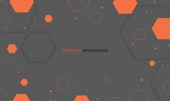 Abstract orange geometric hexagonal shape background. Vector. vector