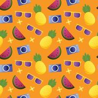 Summer seamless pattern. Repeat pattern. vector