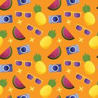 Summer seamless pattern. Repeat pattern. vector