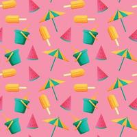Summer seamless pattern. Repeat pattern. vector