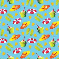 Summer seamless pattern. Repeat pattern. vector