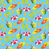 Summer seamless pattern. Repeat pattern. vector