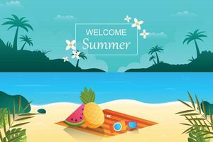 Gradient beautiful hello summer background. vector