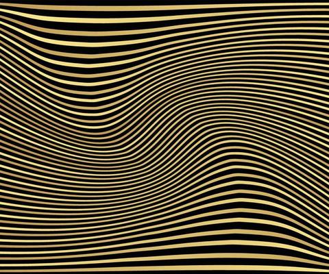 Golden wave line background