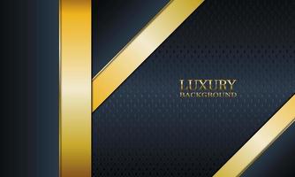 Abstract luxury dark navy and golden stripes background. vector