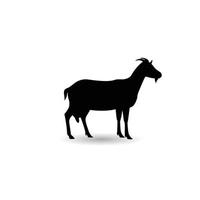 ilustración de silueta de animal de cabra vector