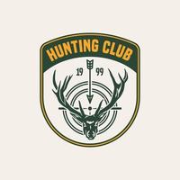 Hand Drawn Hunting Club Logo Label Badge vector