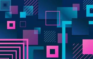 Gradient Geometric Square Shapes Background vector