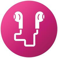 Earphones Icon Style vector