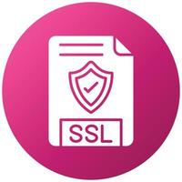 estilo de icono de archivo ssl vector