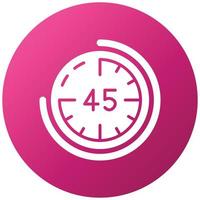 estilo de icono de 45 minutos vector