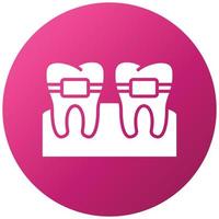 Tooth Braces Icon Style vector