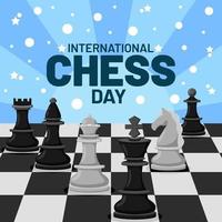 concepto del día internacional del ajedrez
