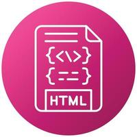 HTML File Icon Style vector