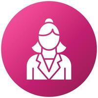 Female Teacher Icon Style vector