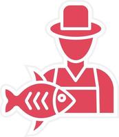 Fisherman Icon Style vector