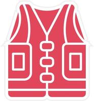 Life Jacket Icon Style vector
