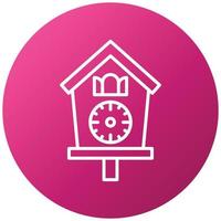 Cuckoo Clock Icon Style vector