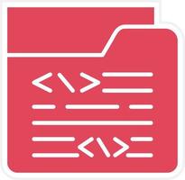 estilo de icono de carpeta de codificación vector