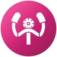 Aeroplane Steering Wheel Icon Style vector