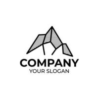 Mountain Outdoor Adventure Logo Design vector