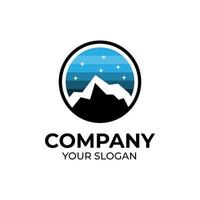 Mountain Outdoor Adventure Logo Design vector