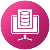 Study Database Icon Style vector