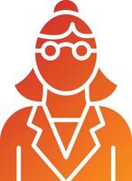 Female Professor Icon Style vector