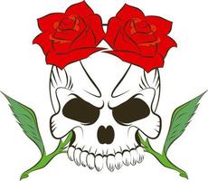 Skull icon on white background vector