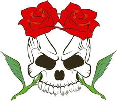 icono de calavera sobre fondo blanco vector